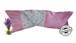 Nahřívací pohankovo / špaldový polštářek 50x18cm s levandulí růžový